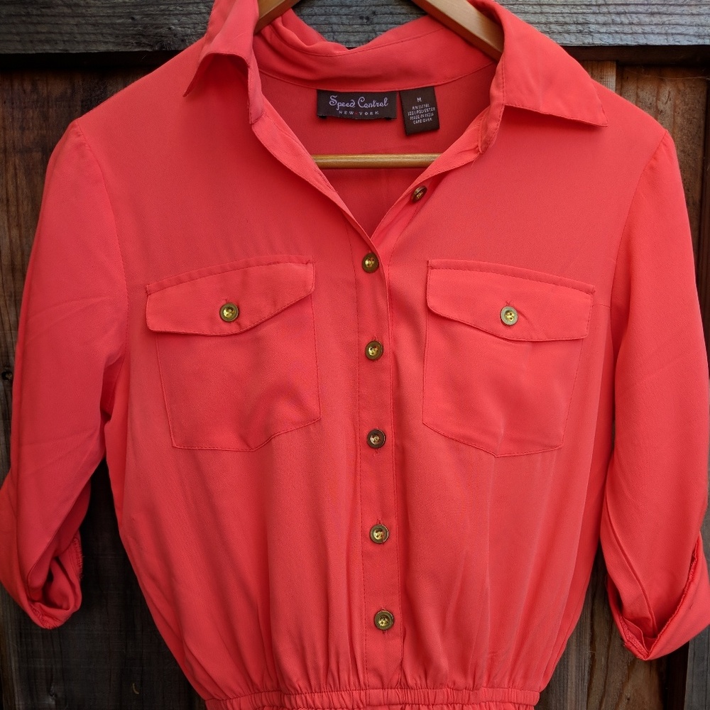 Orange/red Romper